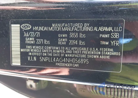 2022 Hyundai Elantra Se из США, поврежденный, VIN 5NPLL4AG4NH056895